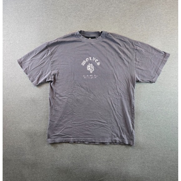 Darc Sport T Shirt Mens Large Gray Moth 5/1000 Wolves Heaven Has To Wait Gym - Picture 2 of 10